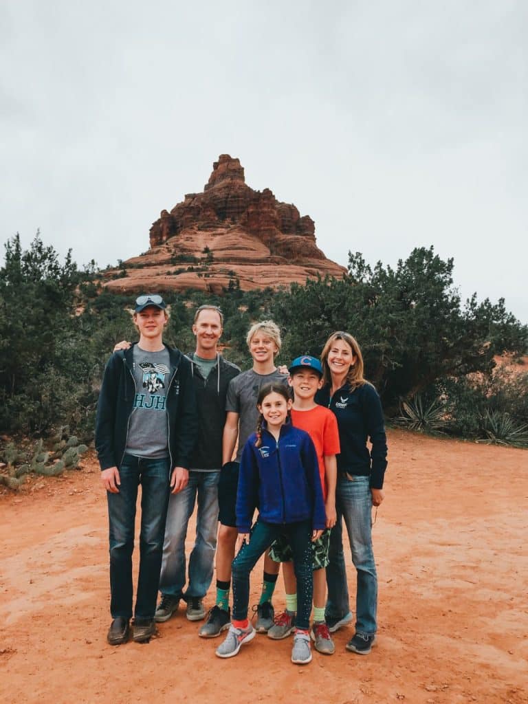 Keirsten Taillon and her family in Sedona